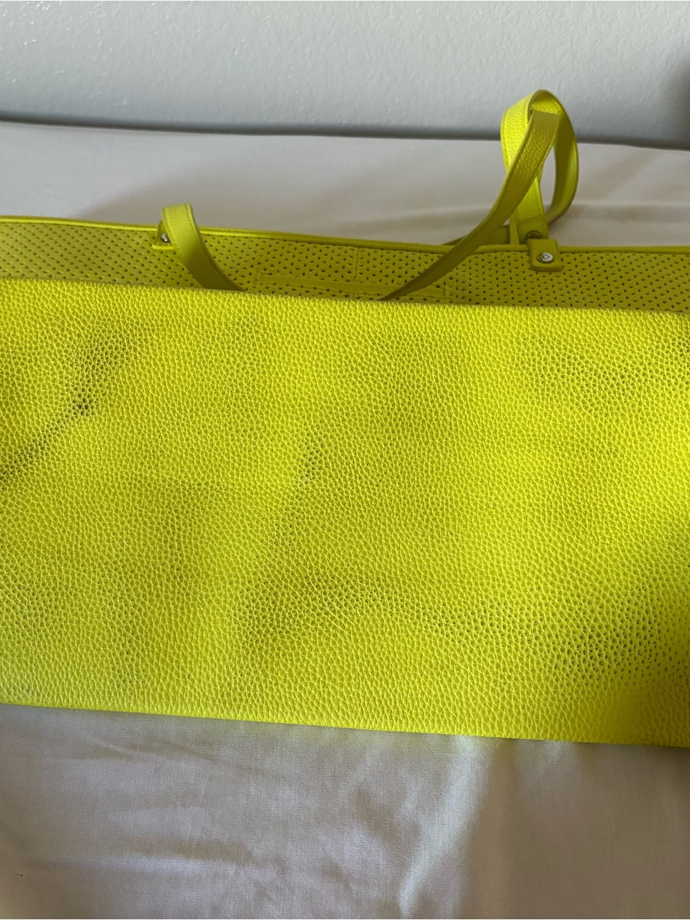 Newell neon Yellow Tote Bag with Top Handles - Picture 4 of 5